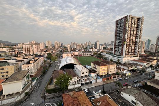 Vista de apartamento para alugar com 2 quartos, 74m² em Aparecida, Santos