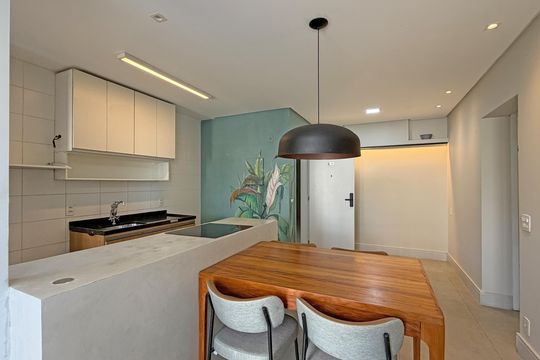 Sala de apartamento para alugar com 2 quartos, 73m² em Marapé, Santos