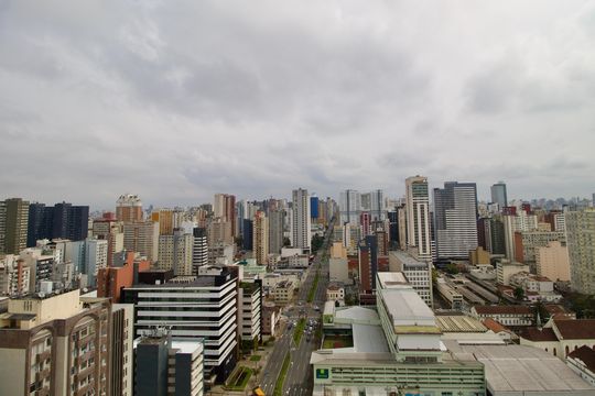 Área comum - Terraço de apartamento para alugar com 1 quarto, 33m² em Centro, Curitiba