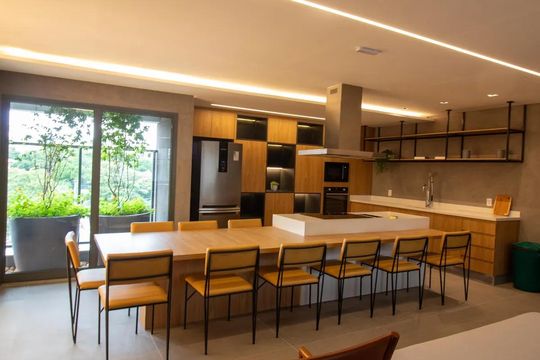 Área externa de apartamento à venda com 1 quarto, 38m² em Brooklin, São Paulo