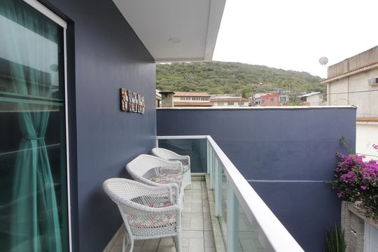 Varanda da Suíte 1 de casa para alugar com 3 quartos, 170m² em Peró, Cabo Frio