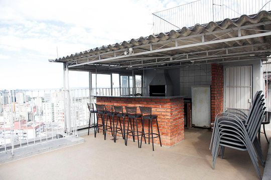 Área Comum - Terraço Churrasqueira de apartamento para alugar com 3 quartos, 90m² em Centro Histórico, Porto Alegre