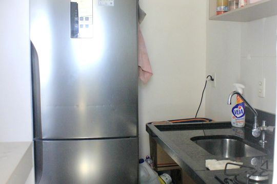 Cozinha  de apartamento à venda com 2 quartos, 44m² em Vila Bremen, Guarulhos
