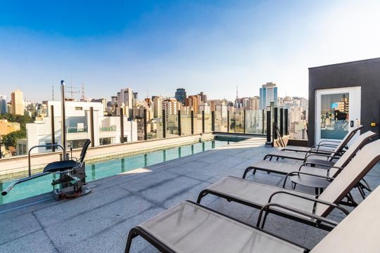 Área comum de apartamento para alugar com 1 quarto, 20m² em Bela Vista, São Paulo