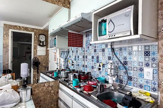 Cozinha de apartamento para alugar com 1 quarto, 33m² em Brás, São Paulo