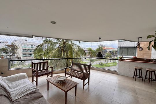 Varanda de apartamento para alugar com 3 quartos, 132m² em Recreio dos Bandeirantes, Rio de Janeiro