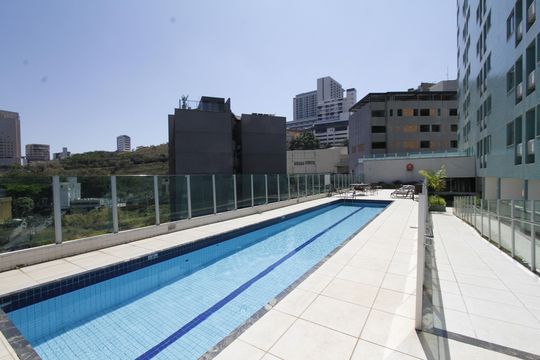 Área comum - Piscina de kitnet/studio para alugar com 1 quarto, 29m² em Buritis, Belo Horizonte