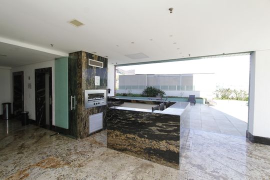 Área comum - Churrasqueira de kitnet/studio para alugar com 1 quarto, 29m² em Buritis, Belo Horizonte