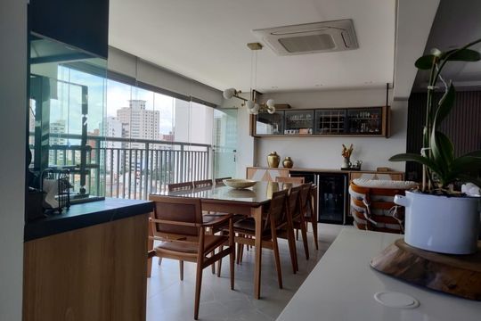 Sala de Jantar de apartamento à venda com 2 quartos, 165m² em Vila Gilda, Santo André