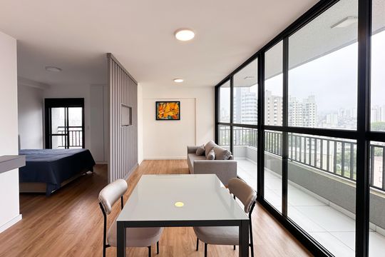 Sala de apartamento para alugar com 1 quarto, 55m² em Centro, São Bernardo do Campo