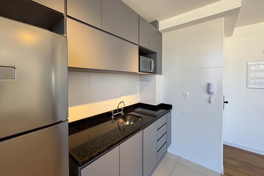 Cozinha de apartamento para alugar com 1 quarto, 55m² em Centro, São Bernardo do Campo