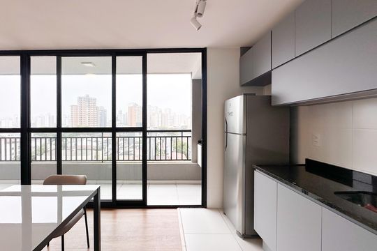 Cozinha de apartamento para alugar com 1 quarto, 55m² em Centro, São Bernardo do Campo
