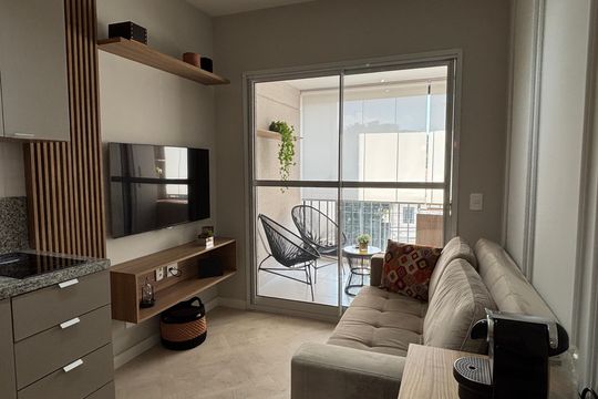 Sala de apartamento para alugar com 1 quarto, 34m² em Vila Clementino, São Paulo