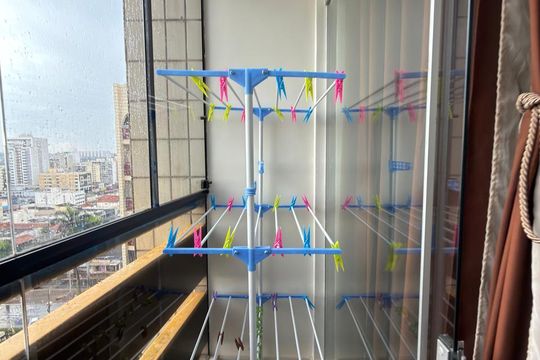 Varanda quarto 01 de apartamento à venda com 3 quartos, 70m² em Taguatinga, Brasília