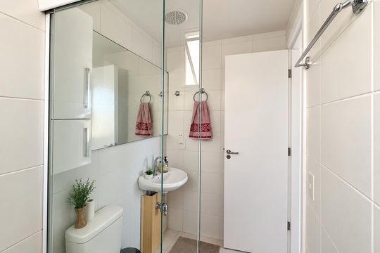 Banheiro de apartamento para alugar com 2 quartos, 45m² em Jaraguá, São Paulo