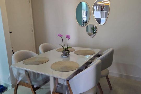 Sala de Jantar de apartamento à venda com 2 quartos, 60m² em Balneário Tropical, Paulínia