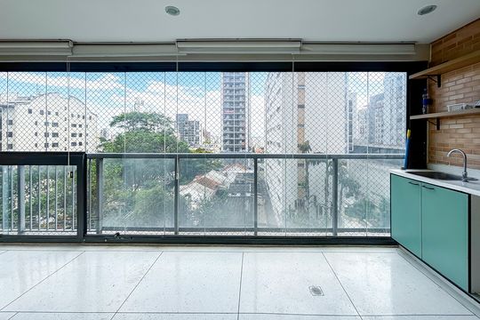 Varanda gourmet de apartamento para alugar com 2 quartos, 72m² em Pinheiros, São Paulo