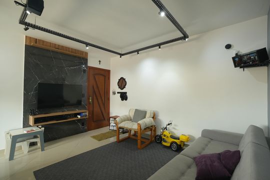Sala de apartamento à venda com 2 quartos, 105m² em Parque das Nações, Santo André