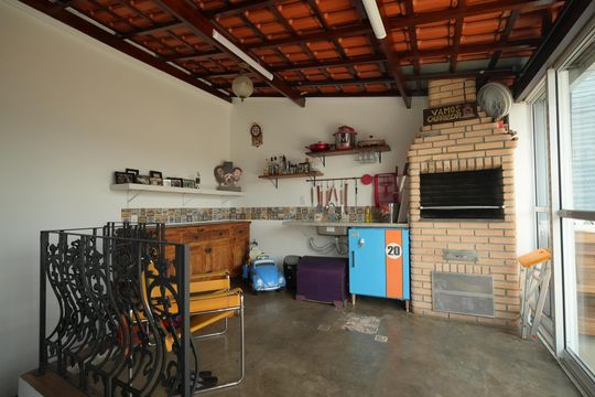 Área gourmet de apartamento à venda com 2 quartos, 105m² em Parque das Nações, Santo André