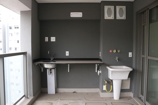 Varanda gourmet de apartamento à venda com 1 quarto, 50m² em Perdizes, São Paulo