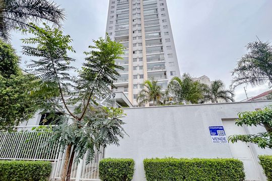 Fachada com Plaquinha de apartamento à venda com 3 quartos, 74m² em Chácara Santo Antônio (Zona Leste), São Paulo