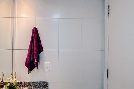 Banheiro de apartamento à venda com 3 quartos, 74m² em Chácara Santo Antônio (Zona Leste), São Paulo