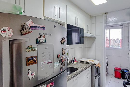 Cozinha de apartamento à venda com 3 quartos, 74m² em Chácara Santo Antônio (Zona Leste), São Paulo