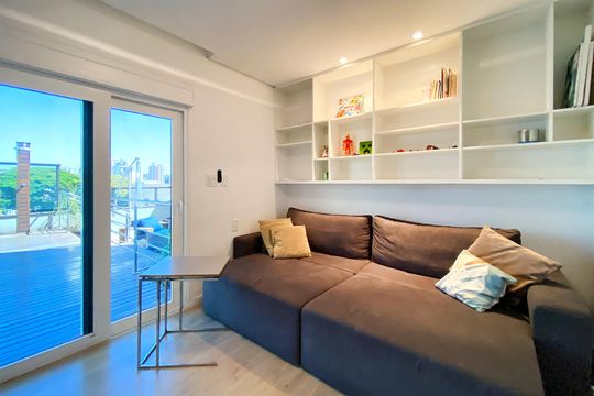 Sala de TV de apartamento à venda com 4 quartos, 250m² em São Pedro, Belo Horizonte
