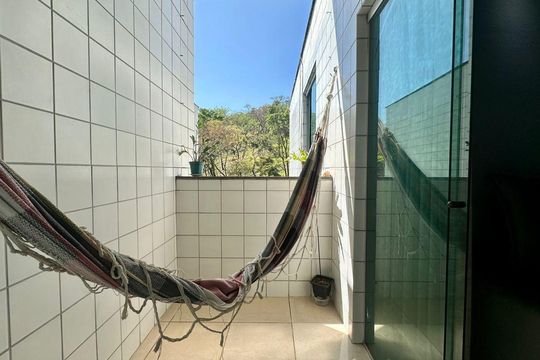 Varanda  de apartamento à venda com 3 quartos, 80m² em Palmares, Belo Horizonte