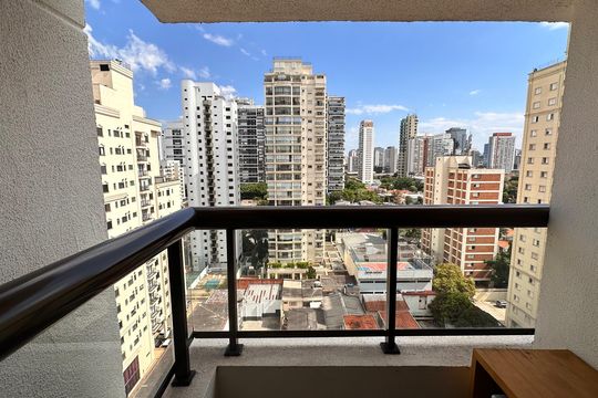 Varanda da sala de apartamento para alugar com 3 quartos, 95m² em Cidade Monções, São Paulo
