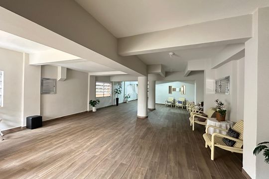 Área comum de kitnet/studio para alugar com 1 quarto, 33m² em Centro, São Vicente