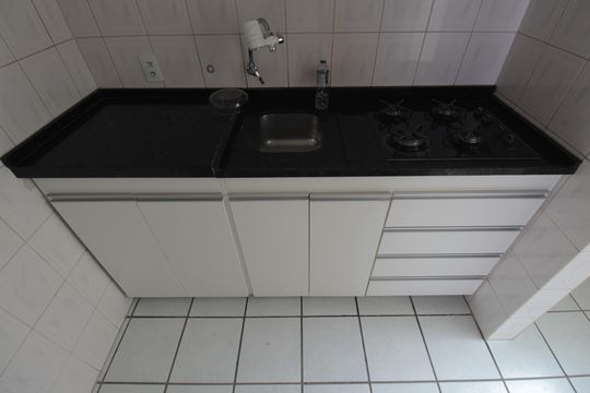 Cozinha e Área de Serviço de apartamento para alugar com 2 quartos, 53m² em Planalto, Belo Horizonte