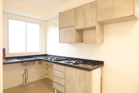Cozinha de apartamento para alugar com 2 quartos, 45m² em Jardim Helian, São Paulo