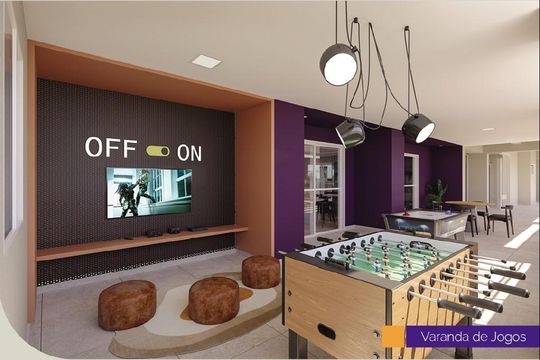 Varanda de Jogos de kitnet/studio para alugar com 1 quarto, 24m² em Nova Suíça, Belo Horizonte