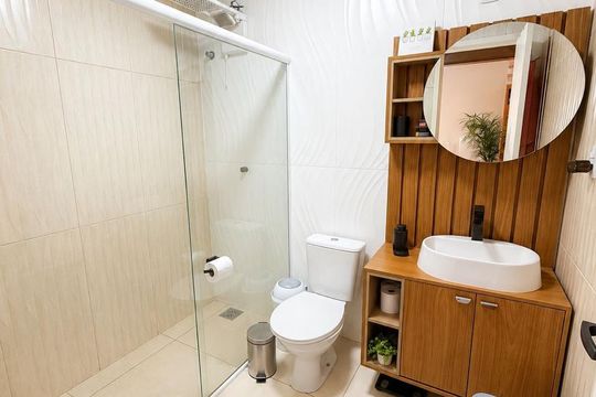 Banheiro de casa para alugar com 2 quartos, 65m² em Tarumã, Viamão