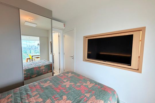 Quarto de apartamento para alugar com 1 quarto, 44m² em Brooklin, São Paulo