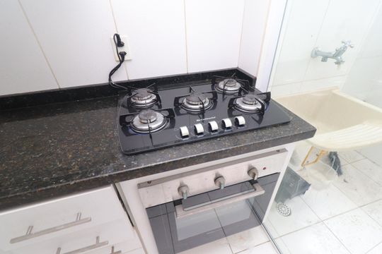 Cozinha de apartamento à venda com 2 quartos, 54m² em Jardim Pedro José Nunes, São Paulo