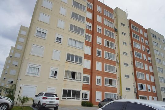 Fachada do bloco de apartamento para alugar com 2 quartos, 50m² em Parque Santa Fé, Porto Alegre