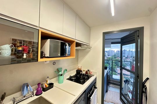 Cozinha de apartamento para alugar com 2 quartos, 73m² em Brooklin, São Paulo