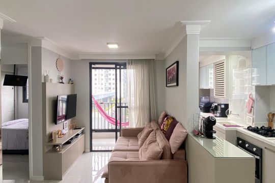 Sala - Cozinha de apartamento à venda com 2 quartos, 48m² em Centro, Osasco