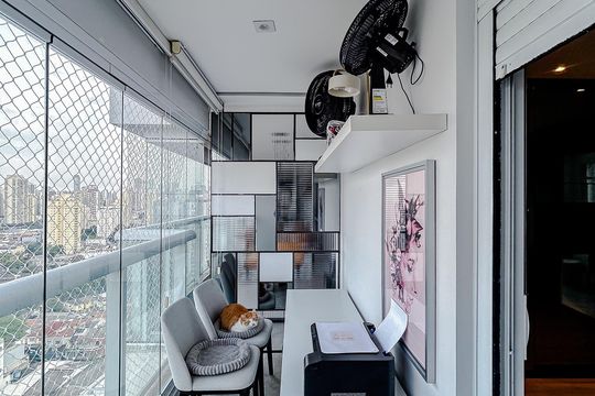 Varanda da Suíte 1 de apartamento à venda com 3 quartos, 127m² em Tatuapé, São Paulo