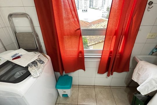 Cozinha e Área de Serviço de apartamento à venda com 2 quartos, 67m² em Vila Boa Vista, Santo André