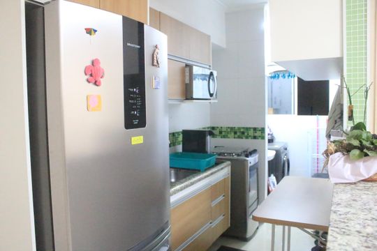 Cozinha de apartamento à venda com 2 quartos, 58m² em Jardim Sao Caetano, São Caetano do Sul