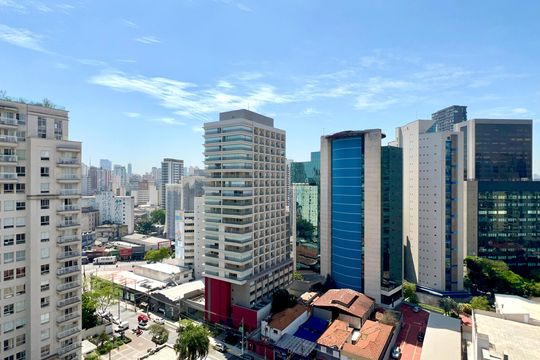 Vista da Varanda de kitnet/studio para alugar com 1 quarto, 25m² em Pinheiros, São Paulo