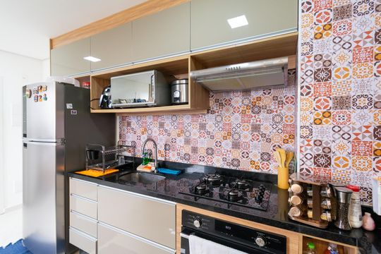 Cozinha de apartamento para alugar com 1 quarto, 38m² em Vila Paulista, São Paulo