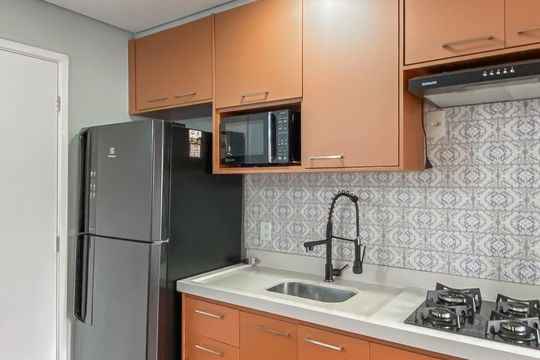Cozinha de apartamento para alugar com 2 quartos, 38m² em Cidade Patriarca, São Paulo