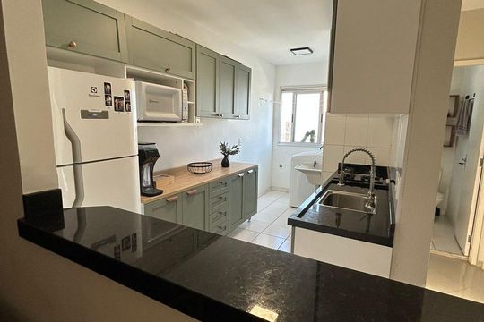 Cozinha de apartamento à venda com 2 quartos, 49m² em Jardim Myrian Moreira da Costa, Campinas