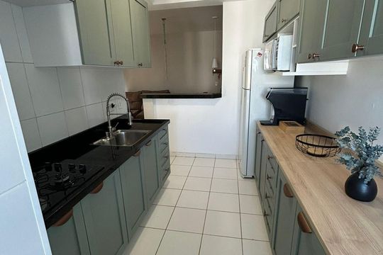 Cozinha de apartamento à venda com 2 quartos, 49m² em Jardim Myrian Moreira da Costa, Campinas