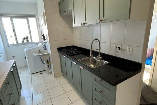 Cozinha de apartamento à venda com 2 quartos, 49m² em Jardim Myrian Moreira da Costa, Campinas