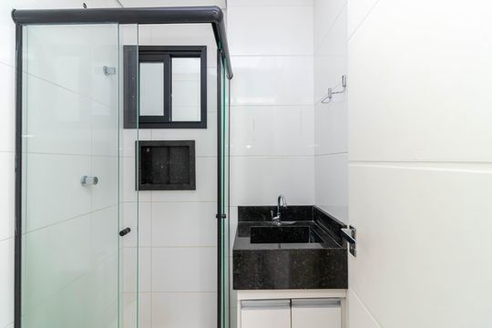 Banheiro de apartamento para alugar com 2 quartos, 35m² em Vila Isolina Mazzei, São Paulo